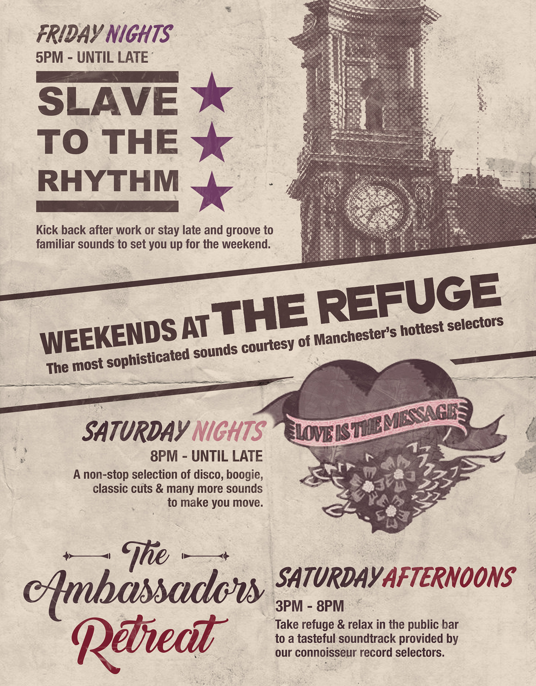 Refuge weekends poster